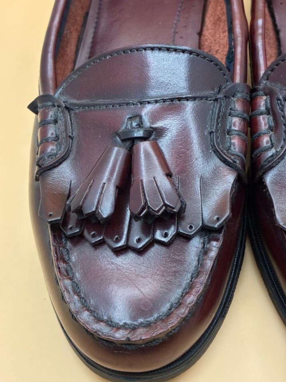 G.H. Bass & Co. Burgundy Tassel Loafers - Picture 6 of 10